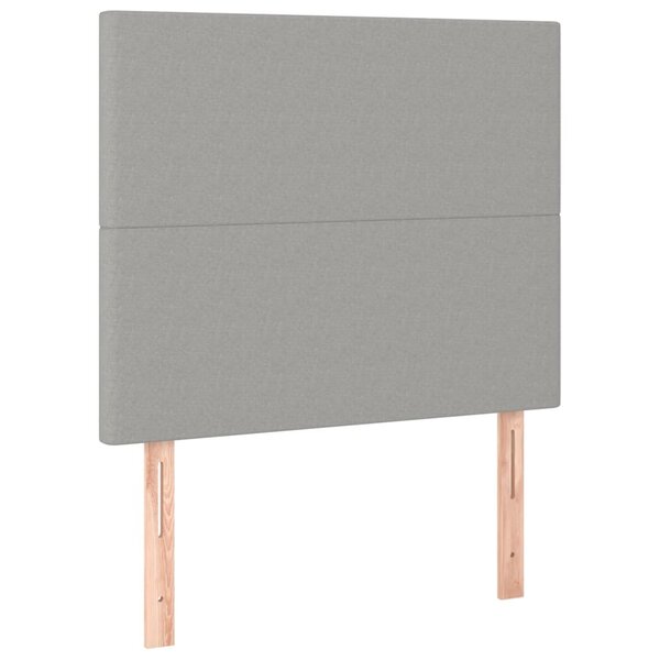 vidaXL Têtes de lit 2 Pièces Gris clair 90x5x78/88 cm Tissu