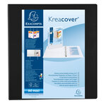 Classeur personnalisable Kreacover A4 Maxi 4 Ax Diam 60mm Dos 86 mm Noir EXACOMPTA