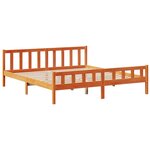 vidaXL Lit bibliothèque sans matelas cire marron 180x200 cm pin massif
