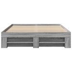 vidaXL Cadre de lit sonoma gris 140x190 cm bois d'ingénierie
