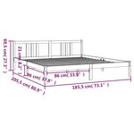 vidaXL Cadre de lit sans matelas bois massif 180x200 cm