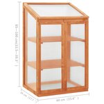 vidaXL Serre 60x45x100 cm Bois de sapin