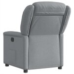 vidaXL Fauteuil inclinable électrique Gris clair Tissu