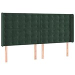 vidaXL Sommier à lattes de lit matelas et LED Vert foncé 200x200 cm