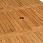 vidaXL Table extensible de jardin (110-160)x80x75 cm Teck solide