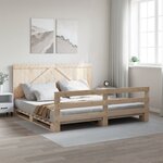 vidaXL Cadre de lit sans matelas avec tête de lit 200x200 cm