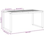 vidaXL Table de jardin pour repas Gris 160 x 80 x 75 cm