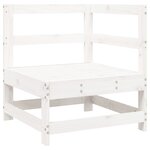 vidaXL Salon de jardin 6 Pièces blanc bois de pin massif