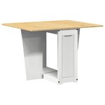vidaXL Ensemble à manger papillon 5 Pièces Corona pliable blanc bois pin