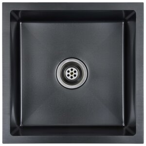 vidaXL Évier de cuisine fait à la main Noir Acier inoxydable