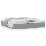 vidaXL Cadre de lit ottoman sans matelas gris clair 160x200 cm tissu