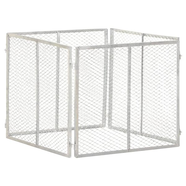 vidaXL Composteur de jardin 85x85x70 cm Fer galvanisé