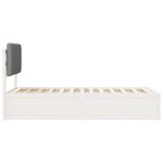 vidaXL Cadre de lit avec tête de lit rembourrée Gris clair 90 x 200 cm