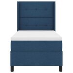 vidaXL Lit à ressorts avec matelas Bleu 80 x 200 cm tissu