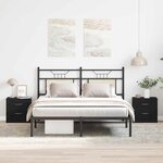 vidaXL Tables de chevet 2Pièces chêne noir 40x30x40cm bois d'ingénierie