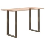 vidaXL Pieds de table de bar en forme de U  2 pièces  acier naturel  60 x (100-101) cm