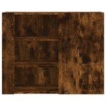 vidaXL Armoire murale chêne fumé 75x35x60 cm bois d'ingénierie