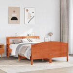 vidaXL Cadre de lit sans matelas cire marron 160x200cm bois pin massif