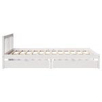 vidaXL Cadre de lit sans matelas blanc 150x200 cm bois de pin massif