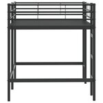 vidaXL Lit mezzanine pour enfants Noir 99 5 x 200 cm Acier