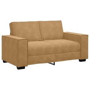 vidaXL Canapé à 2 places Marron 160x78x84 cm Velours