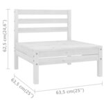 vidaXL Canapés centraux de jardin 2 Pièces blanc bois de pin massif