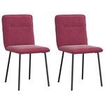 vidaXL Chaises à manger lot de 2 Rouge bordeaux Velours