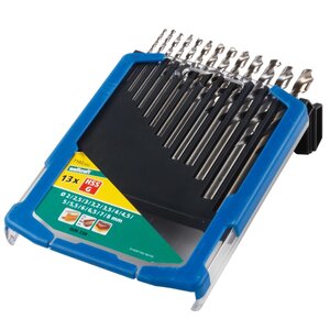 Wolfcraft jeu de forets 13 pièces acier rapide 2-8 mm 7102000