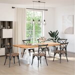 vidaXL Pieds de table à manger en forme de A  2 pièces  blanc  100 x (72-73) cm  acier