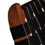 vidaXL Chaise pliable bandes croisées noir cuir véritable