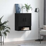 vidaXL Meuble mural Chêne noir 60 x 31 x 70 cm Bois d'ingénierie