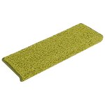 vidaXL Tapis d'escalier 30 pièces 65 x 21 x 4 cm Vert Bordure rectangulaire