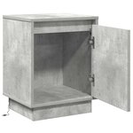 vidaXL Cabinet de chevet avec 2 Pièces Gris béton 39 x 34.5 x 50 cm