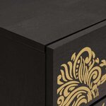 vidaXL Cabinet de chevet avec porte avec tiroir Noir 50 x 33 x 60 cm