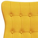 vidaXL Chaise de relaxation Jaune moutarde Tissu