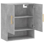 vidaXL Armoire murale gris béton 60x31x70 cm bois d'ingénierie