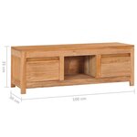 vidaXL Meuble TV 100x30x35 cm bois de teck massif