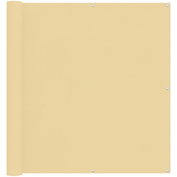 vidaXL Écran de balcon Sable 110 x 1000 cm Tissu Oxford
