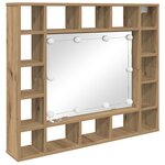 vidaXL Armoire Miroir avec étagère chêne artisanal 91 x 15 x 76.5 cm