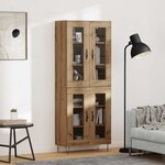 vidaXL Haut Armoire Chêne artisanal 69 5 x 34 x 180 cm