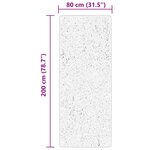 vidaXL Tapis HUARTE à poils courts doux et lavable crème 80x200 cm