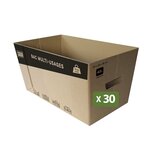 Pack and Move - Lot de 30 caisses en carton - 53 x 30 x 26 cm - Transport  déménagement  stockage