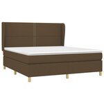 vidaXL Sommier à lattes de lit avec matelas Marron foncé 160x200 cm