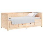 vidaXL Lit de jour sans matelas 90x190 cm bois de pin massif