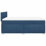 vidaXL Sommier à lattes de lit avec matelas Bleu 140x190 cm Tissu