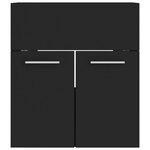 vidaXL Ensemble de meubles de salle de bain Noir Aggloméré