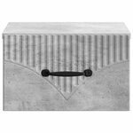 vidaXL Cabinet de chevet mural 2 Pièces Gris béton 34 5 x 33 x 20 cm