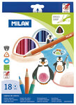 Crayons de couleur triangulaires 18 pièces