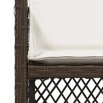 vidaXL Chaises de jardin avec coussins lot de 4 marron résine tressée