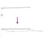 vidaXL Auvent Rétractable Vert et blanc 400 × 300 cm